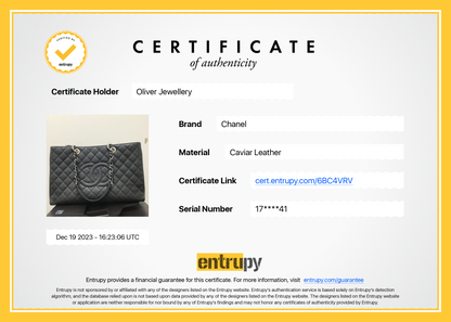 Chanel Grey Caviar Leather XL Grand Shopping Tote (GST)