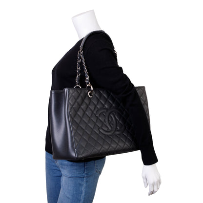 Chanel Grey Caviar Leather XL Grand Shopping Tote (GST)