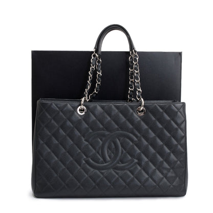 Chanel Grey Caviar Leather XL Grand Shopping Tote (GST)