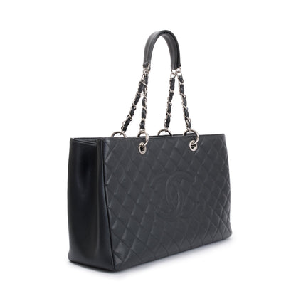 Chanel Grey Caviar Leather XL Grand Shopping Tote (GST)