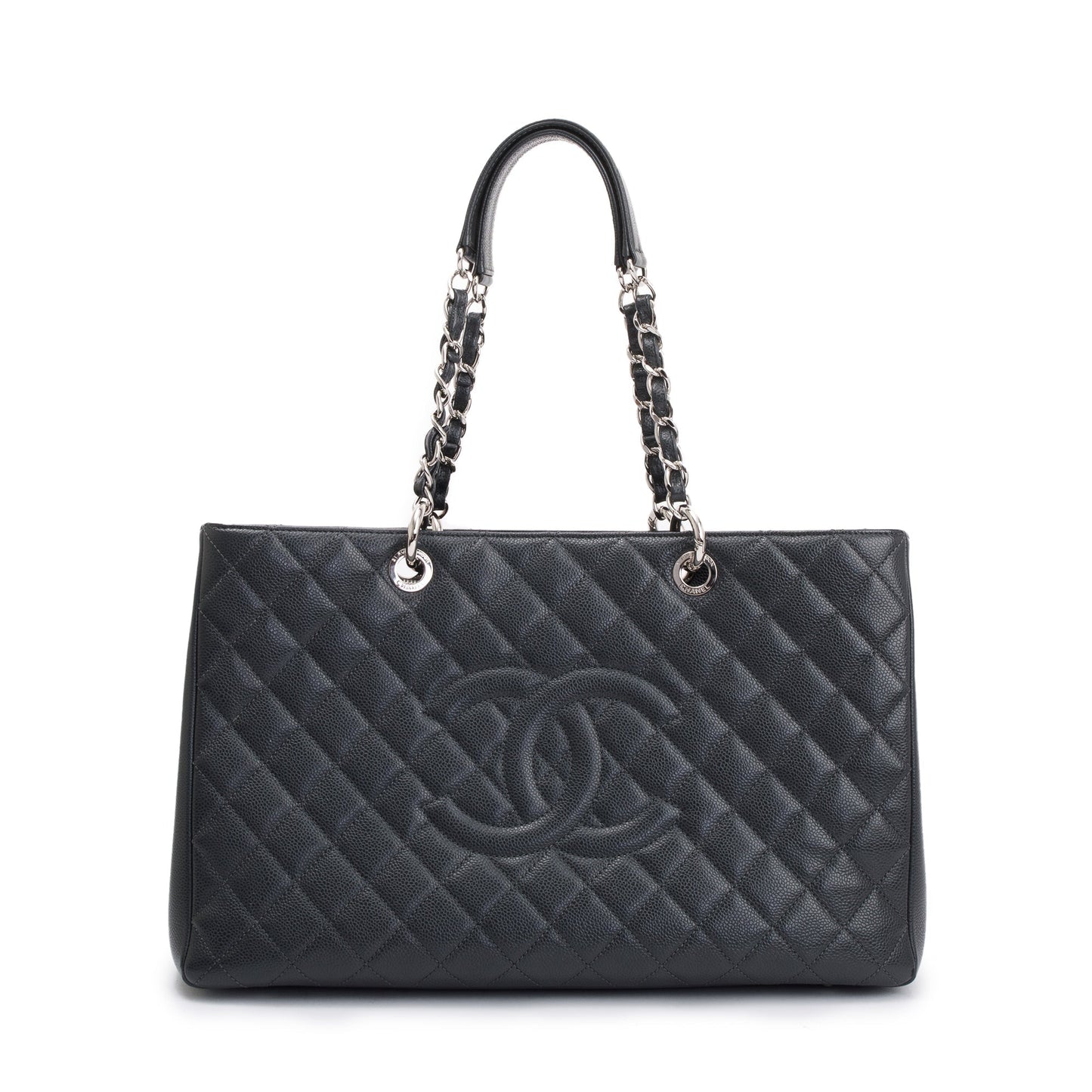 Chanel Grey Caviar Leather XL Grand Shopping Tote (GST)