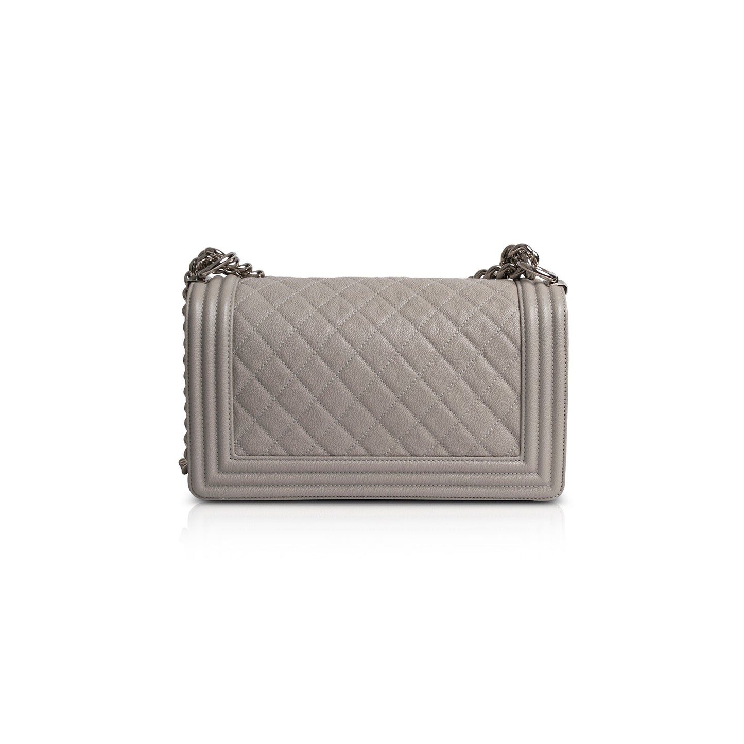 Chanel Grey Caviar Medium Boy Bag