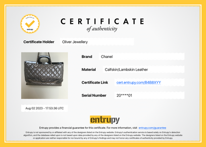 Chanel Grey Glazed Calfskin Leather Large CC Delivery Tote