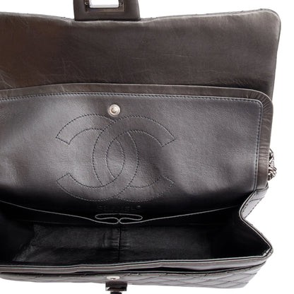 Chanel Grey Metallic Aged Calfskin Leather 2.55 Reissue 226 Double Flap Bag
