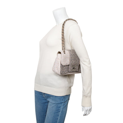 Chanel Grey Multicolor Tweed Medium Fantasy Flap Bag
