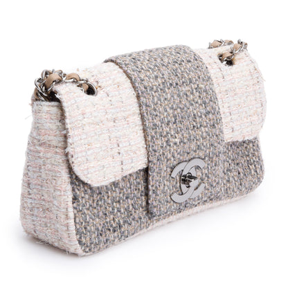 Chanel Grey Multicolor Tweed Medium Fantasy Flap Bag