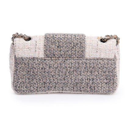 Chanel Grey Multicolor Tweed Medium Fantasy Flap Bag