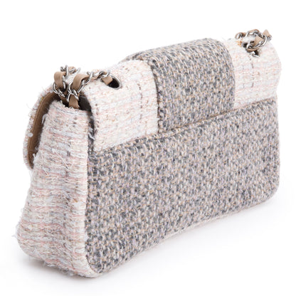 Chanel Grey Multicolor Tweed Medium Fantasy Flap Bag