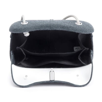 Chanel Grey Wool Identification Millenium Crossbody Bag