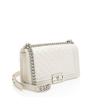 Chanel Iridescent Calfskin Old Medium Boy Bag