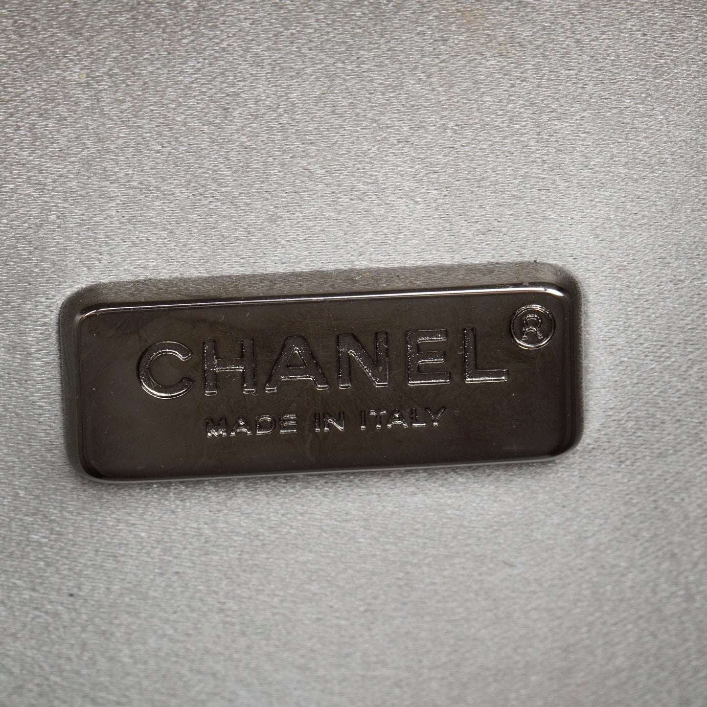 Chanel Iridescent Silver Goatskin Leather Faux Pearl & Strass Lait de Coco Milk Carton Bag