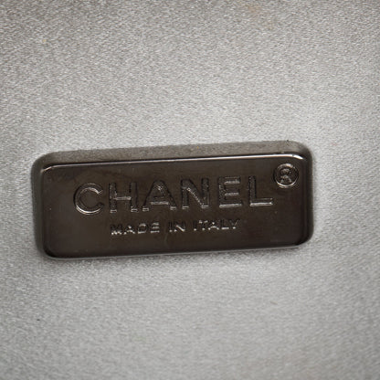 Chanel Iridescent Silver Goatskin Leather Faux Pearl & Strass Lait de Coco Milk Carton Bag