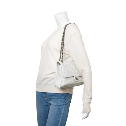 Chanel Ivory Aged Calfskin Leather 2.55 Reissue 226 Double Flap Bag
