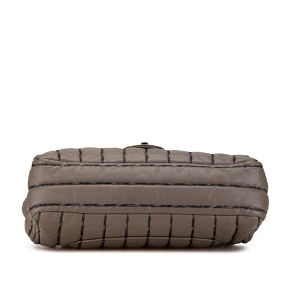 Chanel Jumbo CC Lambskin Vertical Stitch Single Flap (SHG-aklE2G)