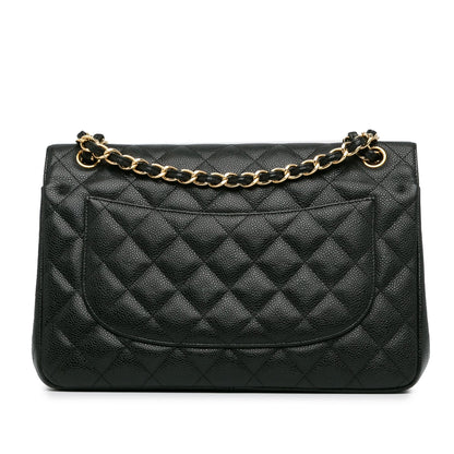 Chanel Jumbo Classic Caviar Double Flap (SHG-sybvnq)