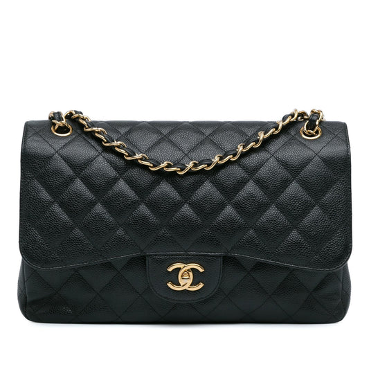 Chanel Jumbo Classic Caviar Double Flap (SHG-DrtEqA)