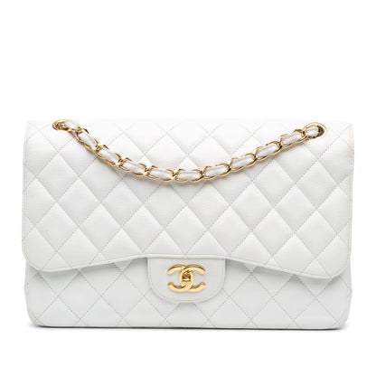 Chanel Jumbo Classic Caviar Double Flap (SHG-kMlTWy)