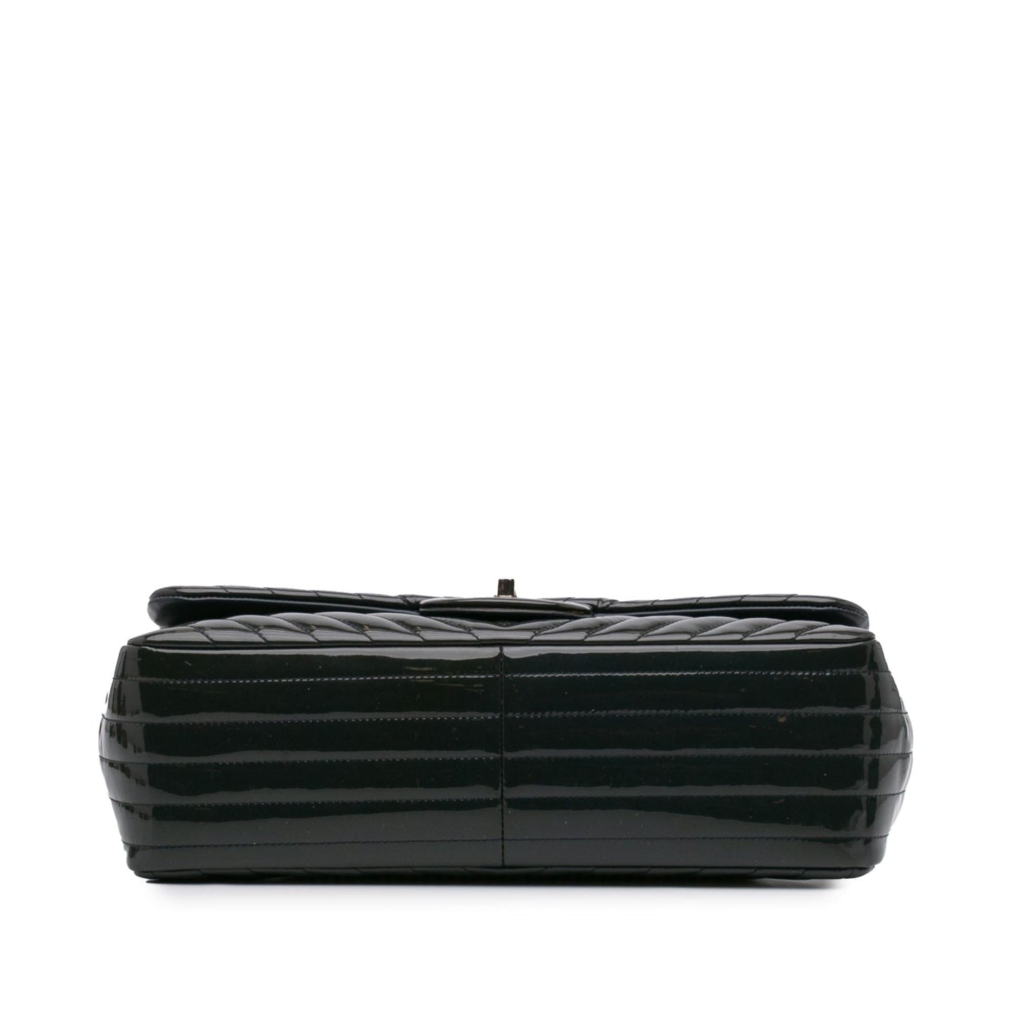 Chanel Jumbo Classic Chevron Patent Double Flap