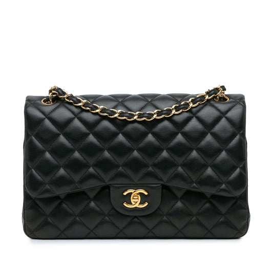 Chanel Jumbo Classic Lambskin Double Flap (SHG-wI9FfE)