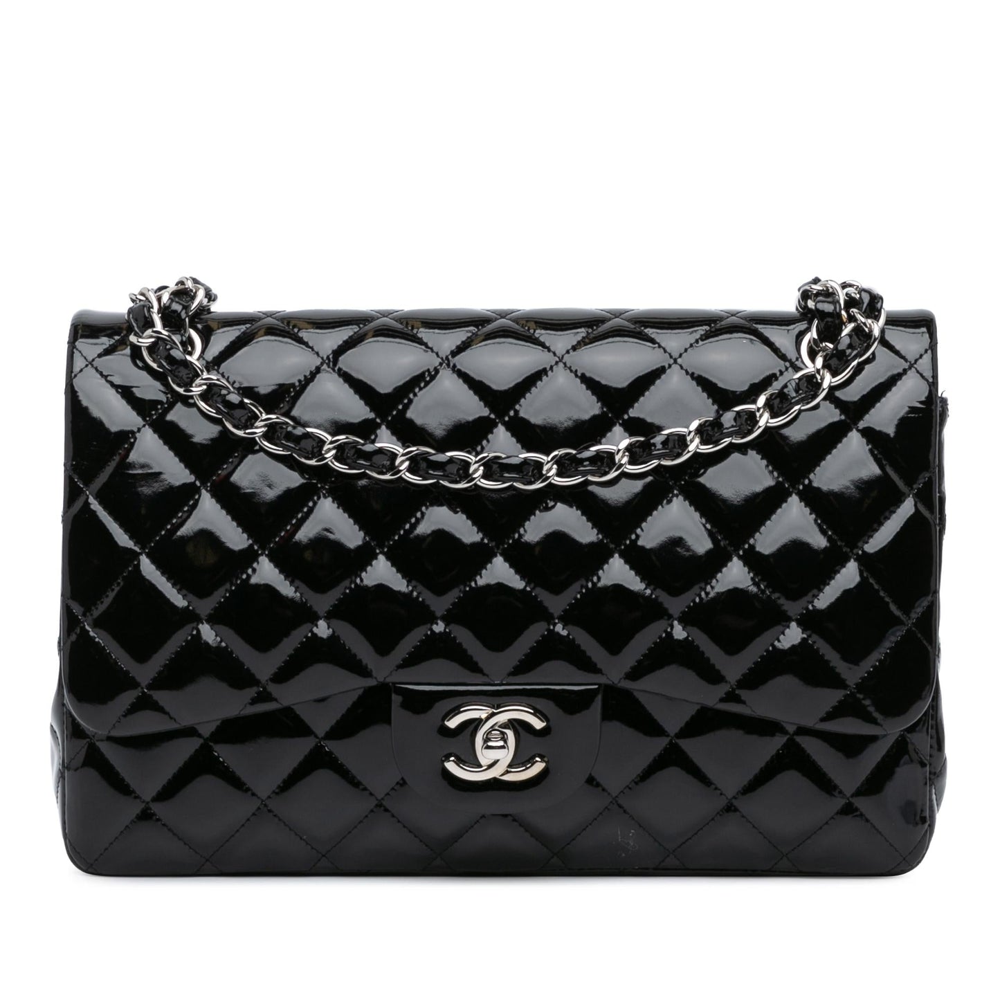 Chanel Jumbo Classic Patent Double Flap