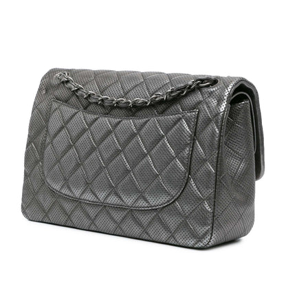 Chanel Jumbo Classic Perforated Lambskin Double Flap
