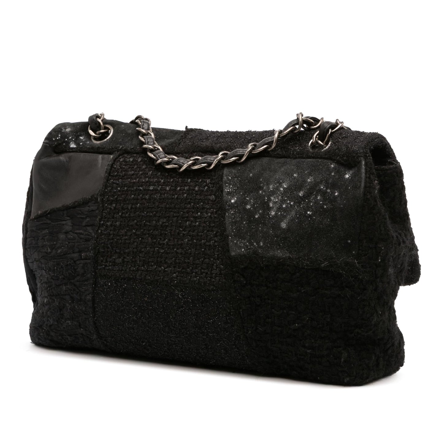 Chanel Jumbo Patchwork Tweed Flap