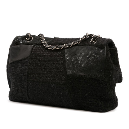 Chanel Jumbo Patchwork Tweed Flap