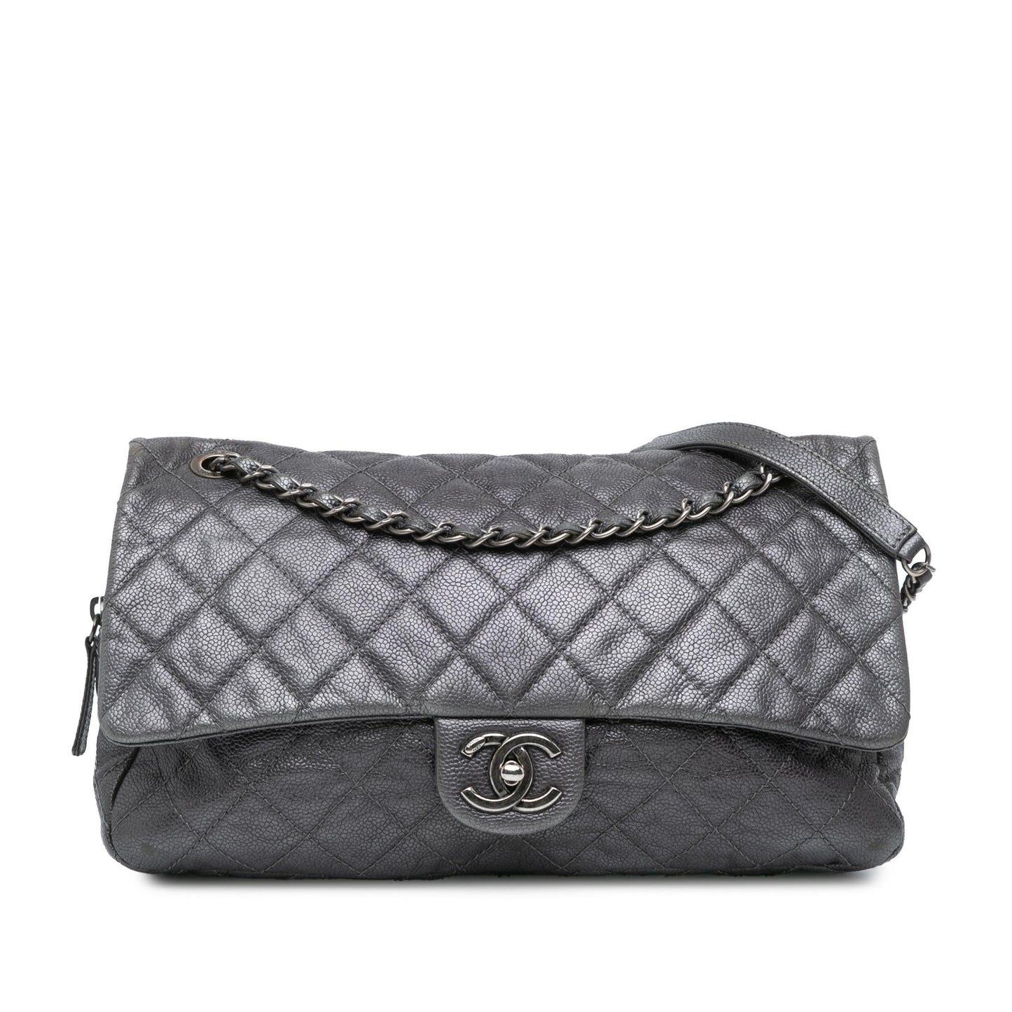 Chanel Jumbo Quilted Caviar Easy Flap