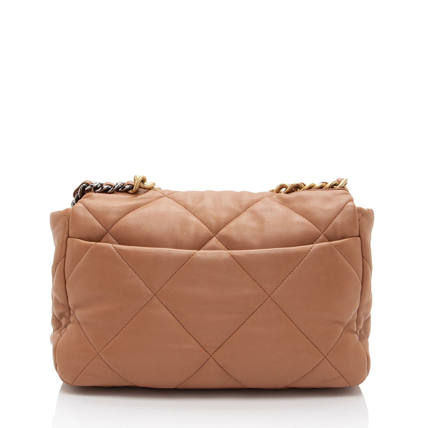 Chanel Lambskin 19 Large Flap Shoulder Bag (SHF-4BZeZZ)