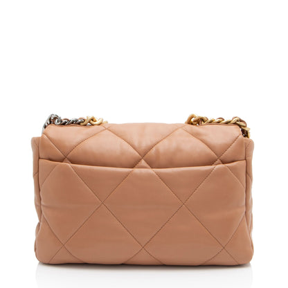 Chanel Lambskin 19 Large Flap Shoulder Bag (SHF-fY8hAg)