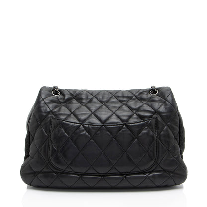 Chanel Lambskin 3 Accordion Maxi Flap Bag
