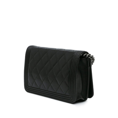 Chanel Lambskin Boy Wallet On Chain