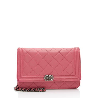 Chanel Lambskin Boy Wallet on Chain