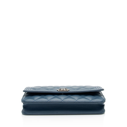 Chanel Lambskin Boy Wallet on Chain