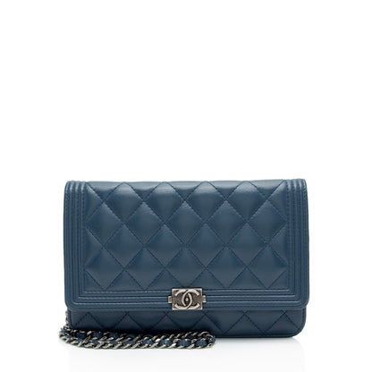 Chanel Lambskin Boy Wallet on Chain