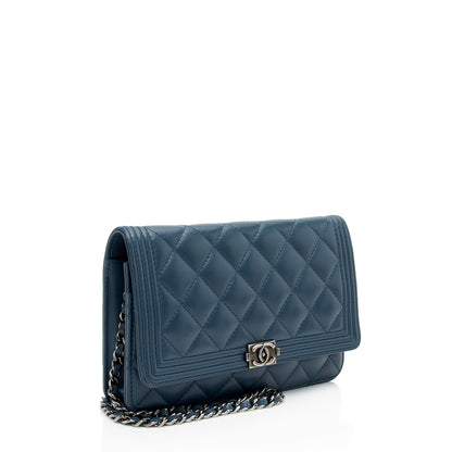 Chanel Lambskin Boy Wallet on Chain