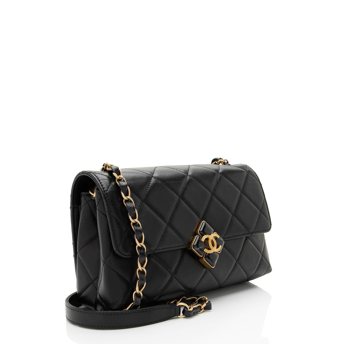 Chanel Lambskin CC Gem Chain Flap Bag