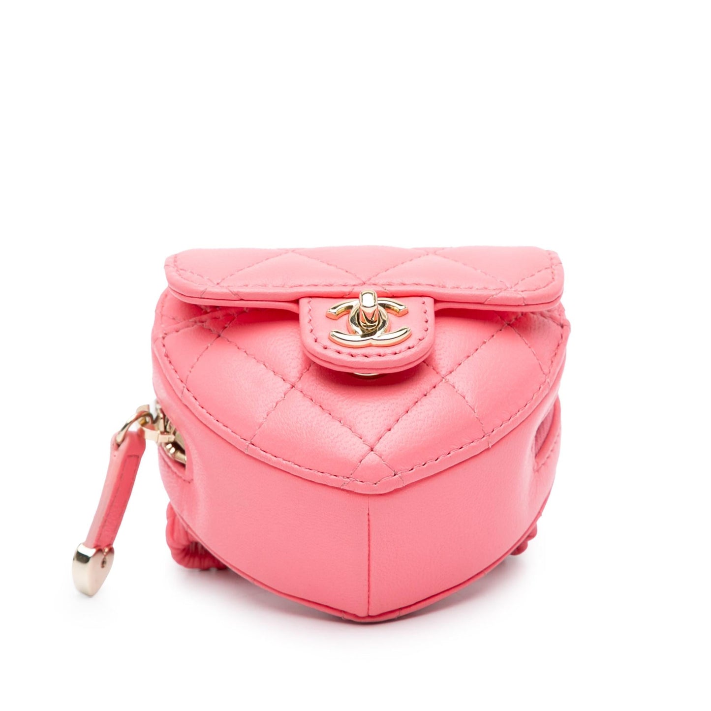 Chanel Lambskin CC In Love Heart Zipped Arm Coin Purse (SHG-soOGdf)