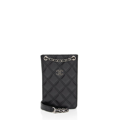 Chanel Lambskin CC Phone Holder Crossbody - FINAL SALE (SHF-htR1Mr)