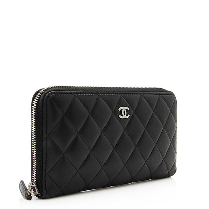 Chanel Lambskin CC Zip Around Wallet (SHF-20789)