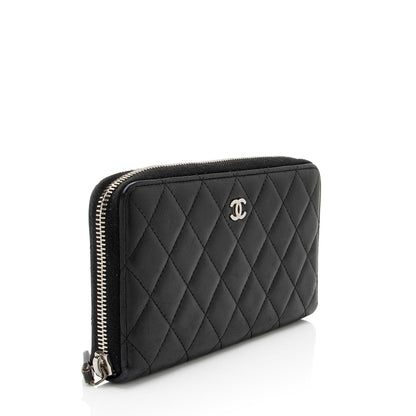 Chanel Lambskin CC Zip Around Wallet