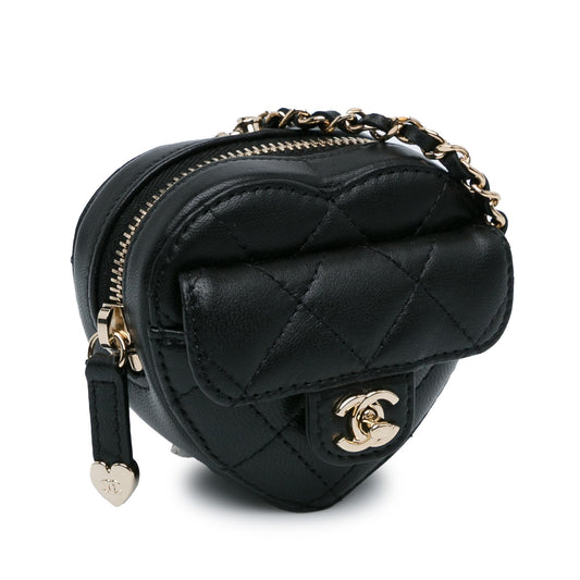 Chanel Lambskin CC in Love Heart Necklace Bag (SHG-lbzzG9)