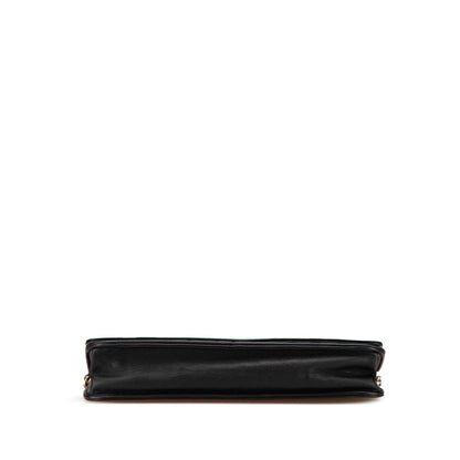 Chanel Lambskin Camellia Embossed Wallet On Chain