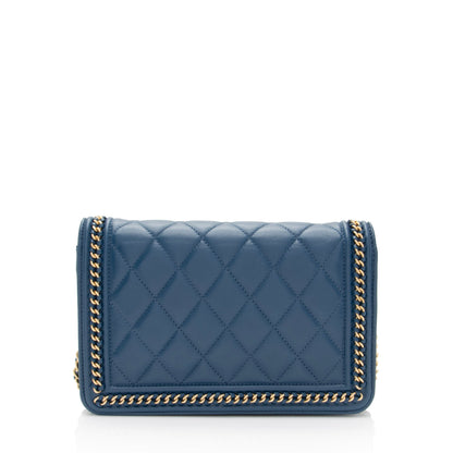 Chanel Lambskin Chain Around Boy Wallet on Chain Bag (SHF-jC1V6a)