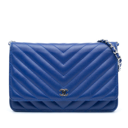 Chanel Lambskin Chevron Trendy Wallet On Chain