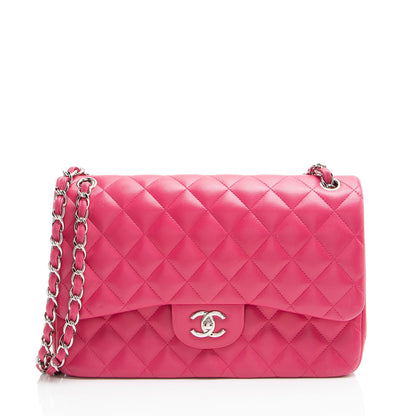 Chanel Lambskin Classic Jumbo Double Flap Bag