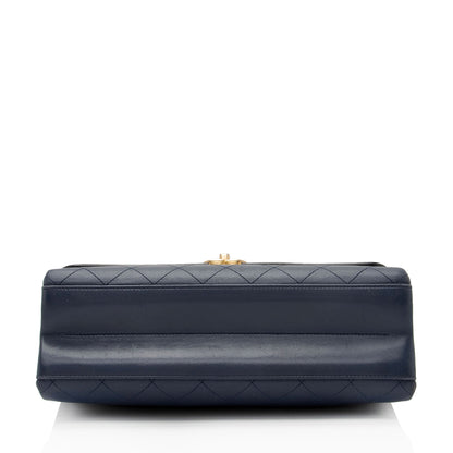 Chanel Lambskin Coco Lux Top Handle Flap Bag (SHF-E3U0SX)