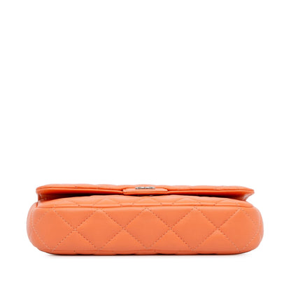 Chanel Lambskin Flap Phone Holder with Chain