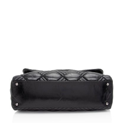 Chanel Lambskin In and Out Maxi Flap Bag (SHF-A4kgjG)