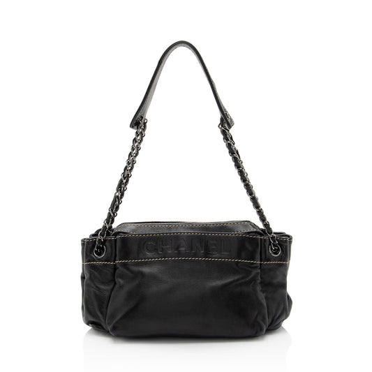 Chanel Lambskin LAX Accordion Shoulder Bag (SHF-8qR2yb)